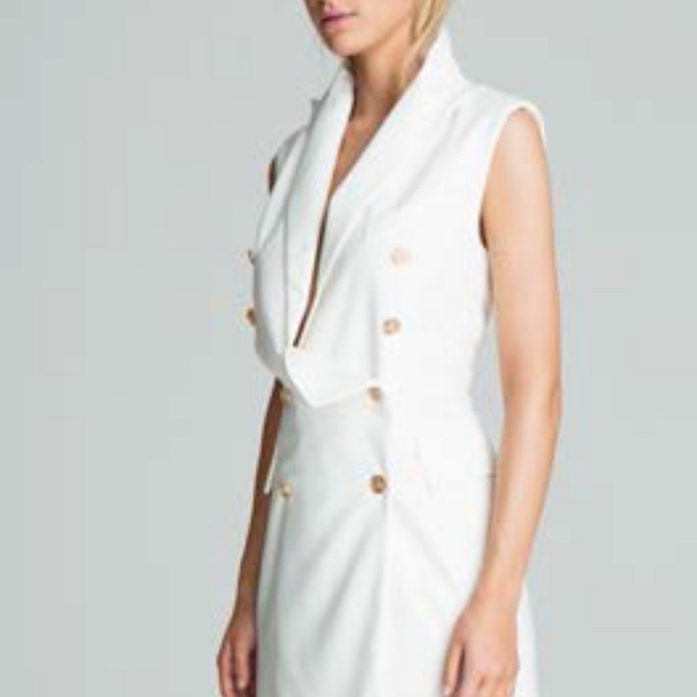 Blessed are the Meek Ivory Dress Vest  Medium